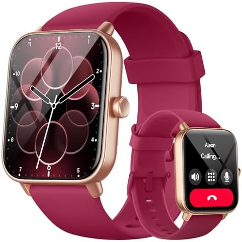 Smart Watch for Women Android & iPhone Alexa Built-in 1.8" Touch Screen Fitness Watch with Answer/Make Calls IP68 Waterproof Heart Rate/Sleep/SpO2 Monitor Pedometer 120+ Sport Modes