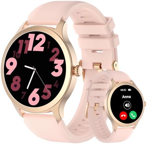 Smart Watch for Women Answer/Make Call 1.32" Smart Watch with Heart Rate Blood Oxygen Sleep Monitor IP68 Waterproof Fitness Tracker Pedometer Calorie Counter Activity Trackers Watch for Android iOS