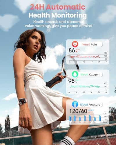 Smart Watch For Women For IPhone&Android: 100 Day+Battery Life Smart Watch(Answer/Make Calls) With 24/7 SpO2 Sleep Heart Rate Monitor 5ATM Waterproof Fitness Tracker With 120+ Sport Reloj Gold Pink