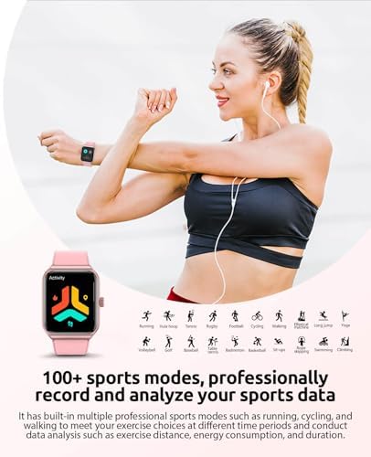 Smart Watch For Women With SOS Emergency Alert 1.91" GPS Watcher With 100+ Sports Modes Blood Pressure/Blood Oxygen/Heart Rate/Sleep Monitor IP68 Waterproof Smartwatch For Android IOS