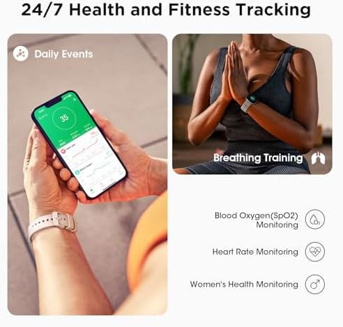 Smart Watches For Women Fitness: Fitness Tracker With Make/Recive Call 24/7 Heart Rate SpO2 Sleep Monitor 120 Sport Mode 5ATM Smartwatch For IPhone Android Phones Birthday Gifts For Women Men 3Bands
