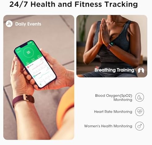 Smart Watches For Women Men Fitness: Fitness Tracker With Make/Recive Call 10-Day Battery Life Heart Rate SpO2 Sleep Monitor 120 Sport Mode IP68 Waterproof Smartwatch For IOS Android Phones Wine Red