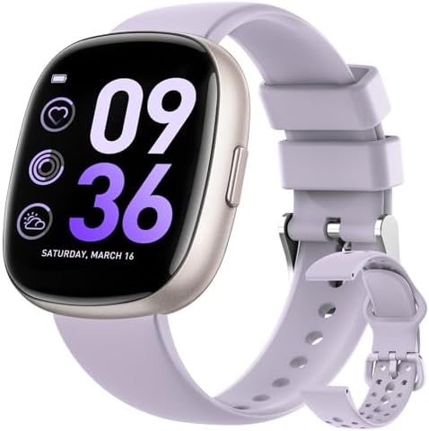 Smart Watches for Women Men Fitness: Fitness Tracker with Make/Recive Call 10-Day Battery Life Heart Rate SpO2 Sleep Monitor 120 Sport Mode IP68 Waterproof Watch for iOS Android Phones Lavender Purple