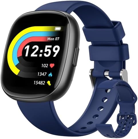 Smart Watches for Women Men Gifts: Fitness Tracker with Make/Recive Call 10-Day Battery Life Heart Rate SpO2 Sleep Monitor 120 Sport Mode 5ATM Waterproof Smartwatch for iOS Android Phones Deep Blue