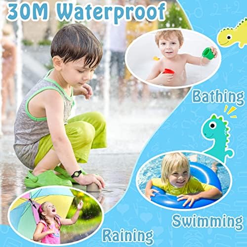 SOCICO Children Analog Watch For Boys Girls Waterproof Time Teaching Watch With Soft Band Learning Time Wrist Watch Easy To Read Christmas Gifts For Kids Ages 3-12 Great Gifts