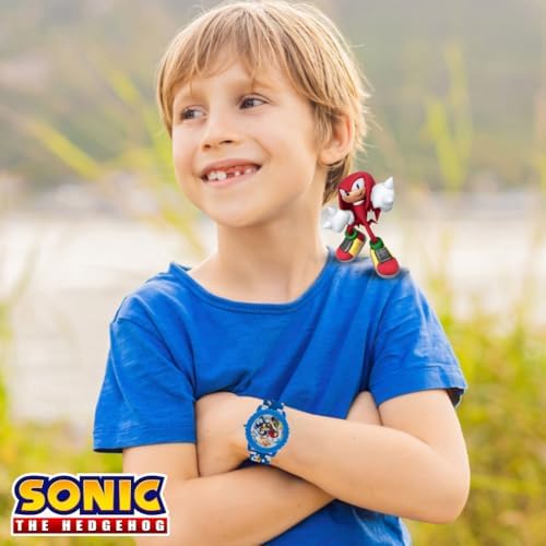 Sonic The Hedgehog Kids Digital Watch – Flashing LED Light-Up Display Easy-to-Read Time Adjustable Strap And Sonic Character Design – Fits Wrists From 5.5" To 8"