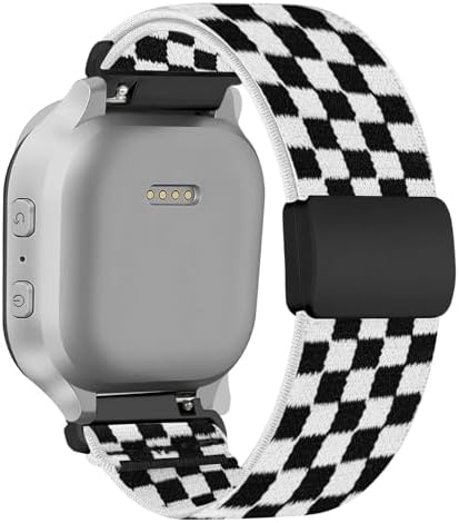 Stretchy Bands for Gizmo Watch Band for Kids Compatible with Gizmo Watch 3 2 1/ Gabb Watch 3 2 1/ SyncUP/Cosmo JrTrack Watch Soft Breathable Nylon Stretch Strap with Magnetic Clasp for Boys and Girls