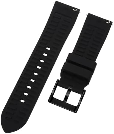 TStrap Silicone Watch Band For Men - Black Quick Release Watch Band For Women Soft - Waterproof Smart Watch Bracelet Clasp - Correa De Silicona Para Reloj Replacement - 18mm 19mm 20mm 21mm 22mm 24mm