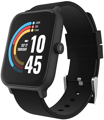 Unisex Smartwatch - Fitness Tracker Heart Rate Monitor Customizable Watch Face - Activity and Calorie Tracker - Multi Sports Modes - Bluetooth Connectivity