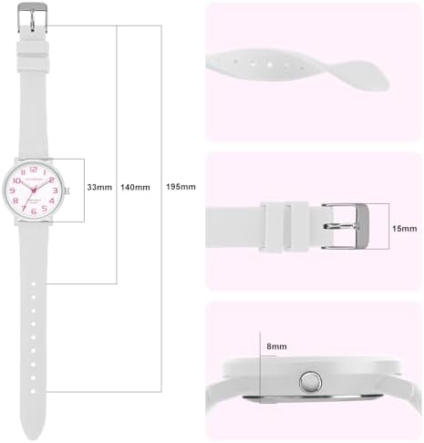Watch For Kids 50M Waterproof Analog Learning Time Watches For Kids Girls Boys Soft Silicone Band Girls Boys Watches Easy Read