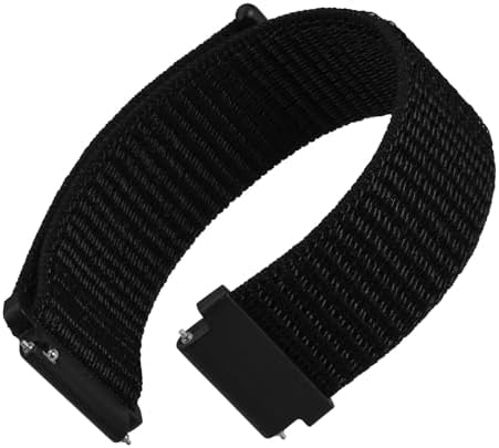 WOCCI 20mm Adjustable Nylon Watch Band Quick Release Sport Loop Strap (Black)
