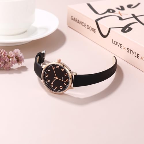 Women's Dainty Analog Leather Dress Watch For Small Wrists Ladies Waterproof Watches For Women Reloj Para Mujer
