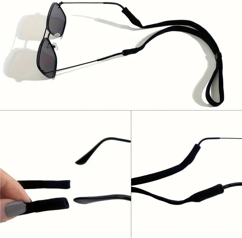 2pcs Sports Eyeglasses Strap Holder Anit Slip Glasses Cord Retainer Adjustable Outdoor Sports Sunglasses Chain Women Men