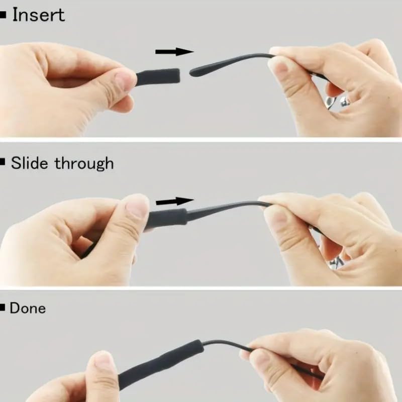 2pcs Sports Eyeglasses Strap Holder Anit Slip Glasses Cord Retainer Adjustable Outdoor Sports Sunglasses Chain Women Men