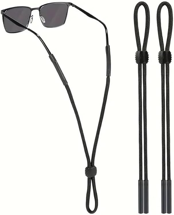 2pcs Sports Eyeglasses Strap Holder Anit Slip Glasses Cord Retainer Adjustable Outdoor Sports Sunglasses Chain Women Men