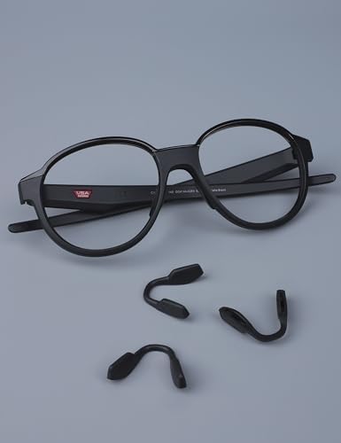 3 Pairs Ultra Soft Silicone Sunglass Nose Pads For Oakley Coinflip OO4144/Hex Jector OX8032/Metalink OX8153/Activate OX8173 Push-in Anti-Slip Glasses Nose Piece Replacement Kit Black