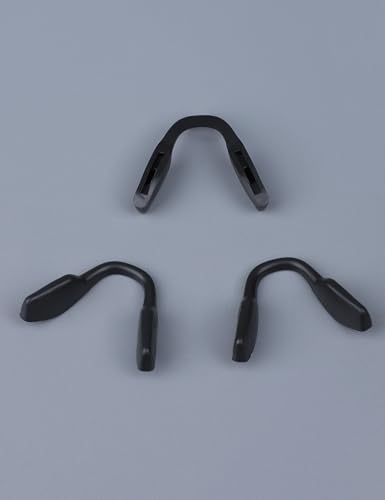 3 Pairs Ultra Soft Silicone Sunglass Nose Pads For Oakley Coinflip OO4144/Hex Jector OX8032/Metalink OX8153/Activate OX8173 Push-in Anti-Slip Glasses Nose Piece Replacement Kit Black