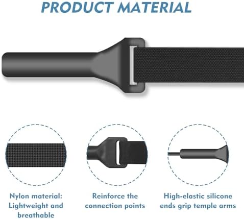 4 Pack Adjustable Glasses Strap（8.5-12.5in） Glass Straps For Eyeglasses & Sunglasses Anti-Slip Sports & Daily Use Eyeglass Strap