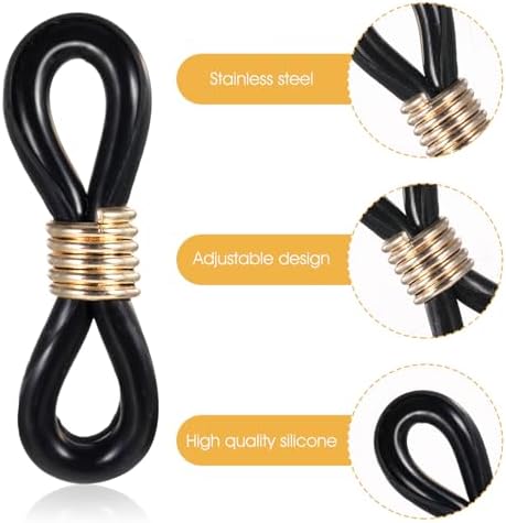 40Pcs Eyeglass Chain Connector Glass Holders For Women Eyeglasses Sunglasses Stylish Accessories Around Neck Chain Anti Slip Straps(Rubber Zinc Alloy)