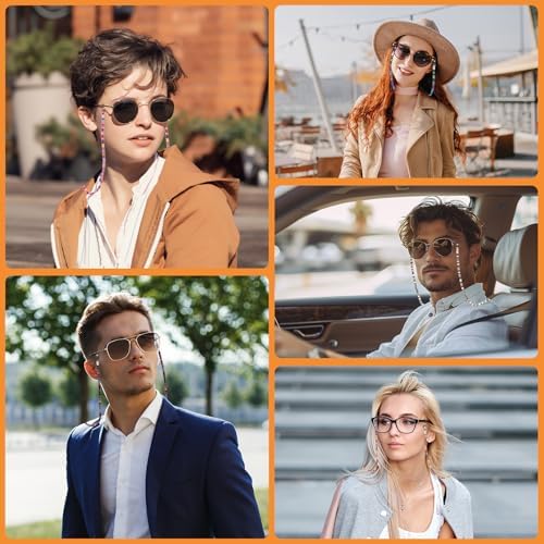 8 Pcs Eyeglass Holder Strap Glasses Strap Cord Lanyard Sunglass Retainer Chain For Men Women Kids Multicolor Eyewear String Safety Band