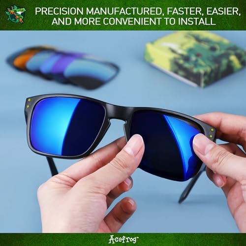 Acefrog 1.5MM Polarized Replacement Lenses For Oakley Flak 2.0 OO9295 59mm Sunglasses Upgraded Material Impact Resistant