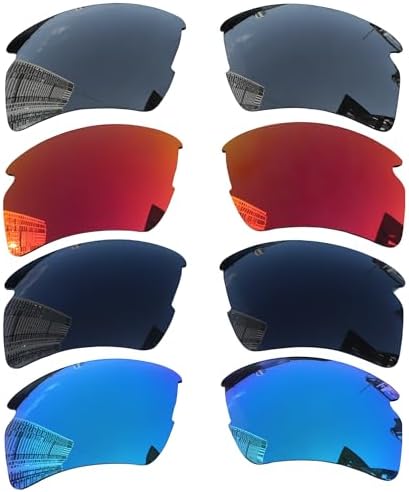 Acefrog 4 Pairs Polarized Replacement Lenses for Oakley Flak 2.0 XL OO9188 Sunglasses Perfectly Fit Shatterproof Anti-scratch Value Pack