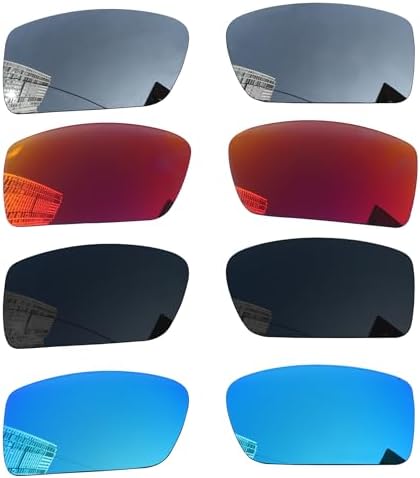 Acefrog 4 Pairs Polarized Replacement Lenses for Oakley Gascan OO9014 Sunglasses Perfectly Fit Shatterproof Anti-scratch Value Pack