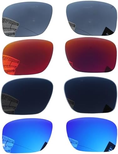 Acefrog 4 Pairs Polarized Replacement Lenses for Oakley Holbrook OO9102 Sunglasses Perfectly Fit Shatterproof Anti-scratch Value Pack
