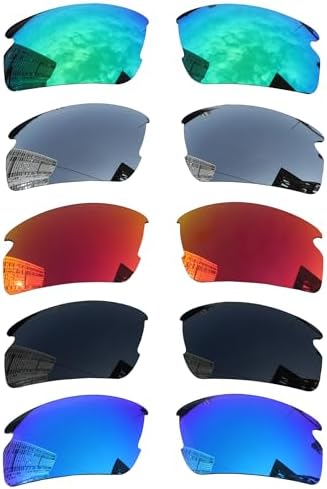 Acefrog 5 Pairs Polarized Replacement Lenses for Oakley Flak 2.0 XL OO9188 Sunglasses Perfectly Fit Shatterproof Anti-scratch Value Pack