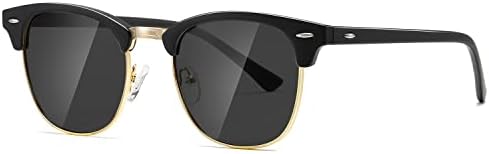 AEVOGUE Polarized Sunglasses For Women And Men Semi Rimless Frame Retro Sun Glasses AE0369