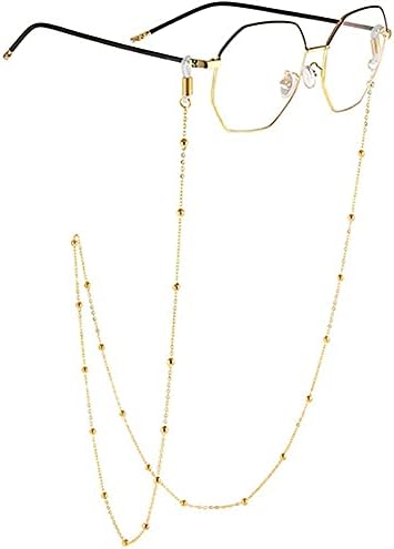 AllenCOCO Glasses Chain Eyeglass Strap For Women Sunglasses - 14K Gold Eyeglasses Chain Eye Glasses Holders Around Neck