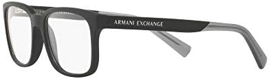 Armani Exchange Mens Ax3029 Square Prescription Eyewear Frames