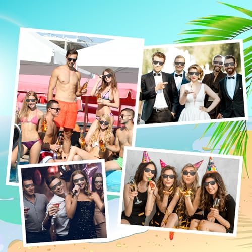 ASTARON Black Sunglasses Bulk 6/12/24/48 Pack Sunglasses Party Favors For Summer Beach Pool Birthday Wedding Party Supplies