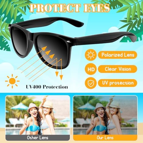 ASTARON Black Sunglasses Bulk 6/12/24/48 Pack Sunglasses Party Favors For Summer Beach Pool Birthday Wedding Party Supplies