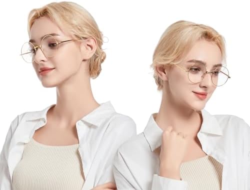 Big 2-Inch Clear Lens Round Glasses Set Of 3 Cosplay Metal Frame Fake Circular Glasses Circle Eyeglasses For Adult Women Men