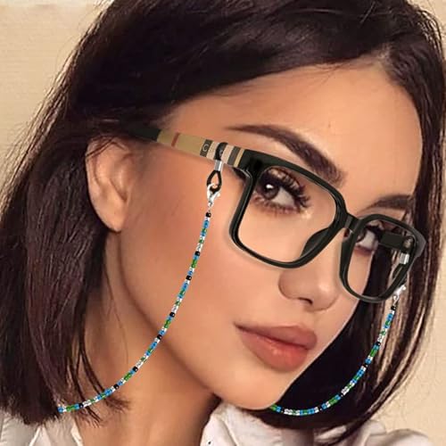 BILIONE 4Pcs Beaded Eyeglass Chains For Women & Girls Sunglass Holder Strap Around Neck Acrylic Glasses Hanger Keeper