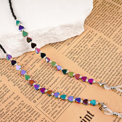BILIONE Beaded Eyeglass Chains For Women And Men Acrylic Eye Glasses Strap Around Neck Sunglass Holder Hanger Lanyard