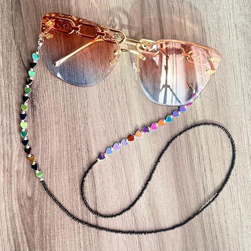 BILIONE Beaded Eyeglass Chains For Women And Men Acrylic Eye Glasses Strap Around Neck Sunglass Holder Hanger Lanyard
