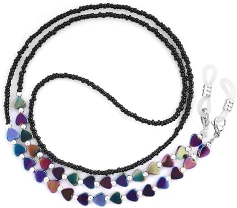 BILIONE Beaded Eyeglass Chains for Women and Men Acrylic Eye Glasses Strap Around Neck Sunglass Holder Hanger Lanyard