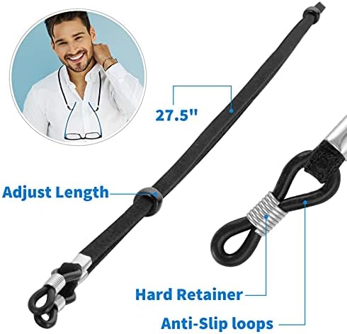 BILIONE Eyeglass Strap 6Pcs Premium Glasses Holder Chains Multicolor Eyewear Retainer For Women Men And Kids