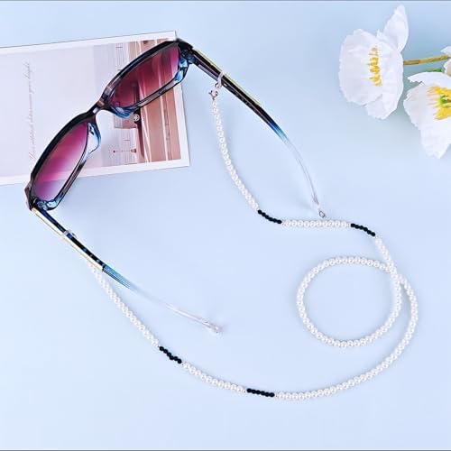 BILIONE Pearl Beaded Eyeglass Chains For Women And Men Eye Glasses Strap Around Neck Sunglass Holder Hanger Lanyards