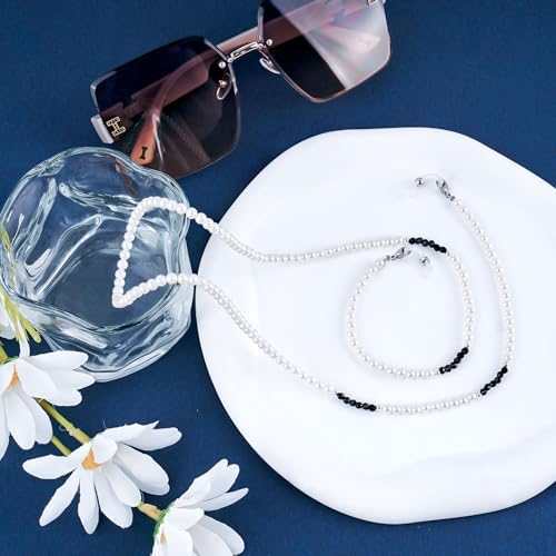 BILIONE Pearl Beaded Eyeglass Chains For Women And Men Eye Glasses Strap Around Neck Sunglass Holder Hanger Lanyards