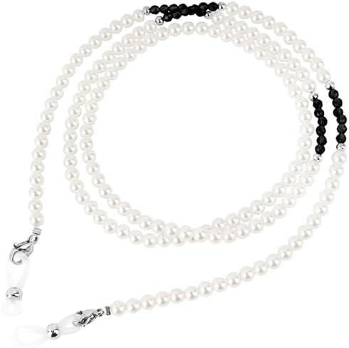BILIONE Pearl Beaded Eyeglass Chains for Women and Men Eye Glasses Strap Around Neck Sunglass Holder Hanger Lanyards