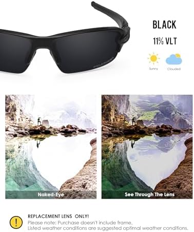 BLAZERBUCK Replacement Lenses & Sock Kit For Oakley Flak 2.0 OO9295 Sunglass