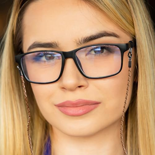 Braided Eyeglass Strap Chain Retainer Elegant Sunglass Strap Chain PU Leather For Men Women