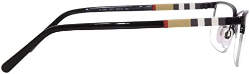 BURBERRY BE 1282 1001 Black Palladium Metal Semi-Rimless Eyeglasses 55mm…