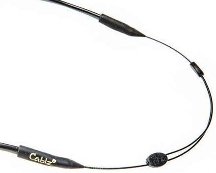 Cablz Zipz Adjustable Eyewear Retainer Adjustable Lightweight Low Profile Off-The-Neck Eyewear Retainer Strap Black