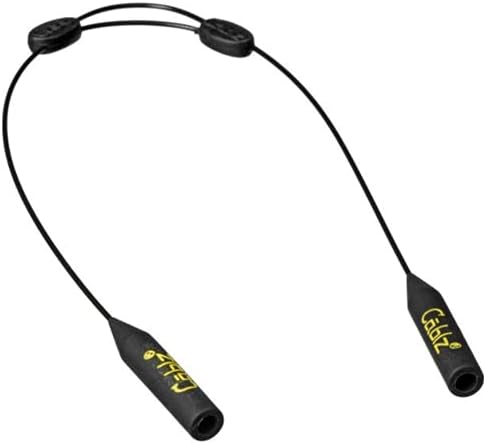 Cablz Zipz Adjustable Eyewear Retainer Adjustable Lightweight Low Profile Off-The-Neck Eyewear Retainer Strap Black
