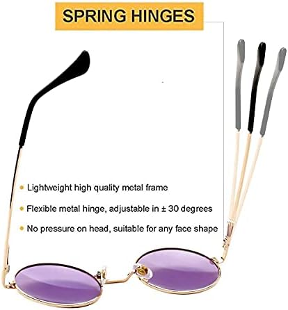 Classic Circle Glasses Retro Round Polarized Sunglasses Hippie Style Small Rounded Sun Shades