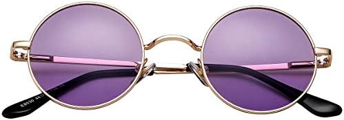 Classic Circle Glasses Retro Round Polarized Sunglasses Hippie Style Small Rounded Sun Shades
